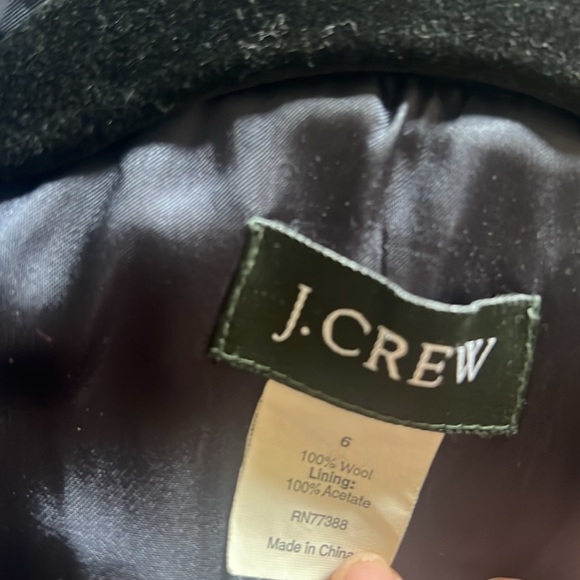 J crew Navy wool coat - Picture 2 of 4